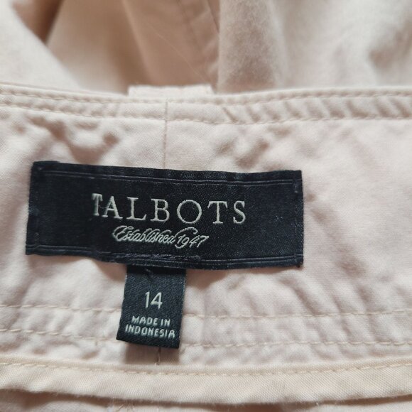 Talbots Womens Size 14 Beige Cargo Pants Signature Cotton Blend - Picture 3 of 8